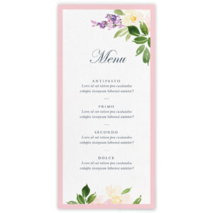 Menu ricevimento Esther