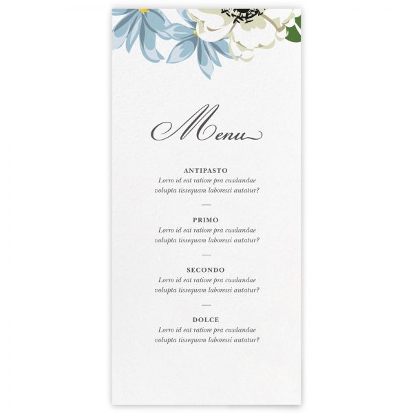 Menu ricevimento Emily