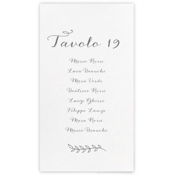 Set cartoncini tableau de mariage Kate