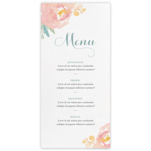 Menu ricevimento Peggy