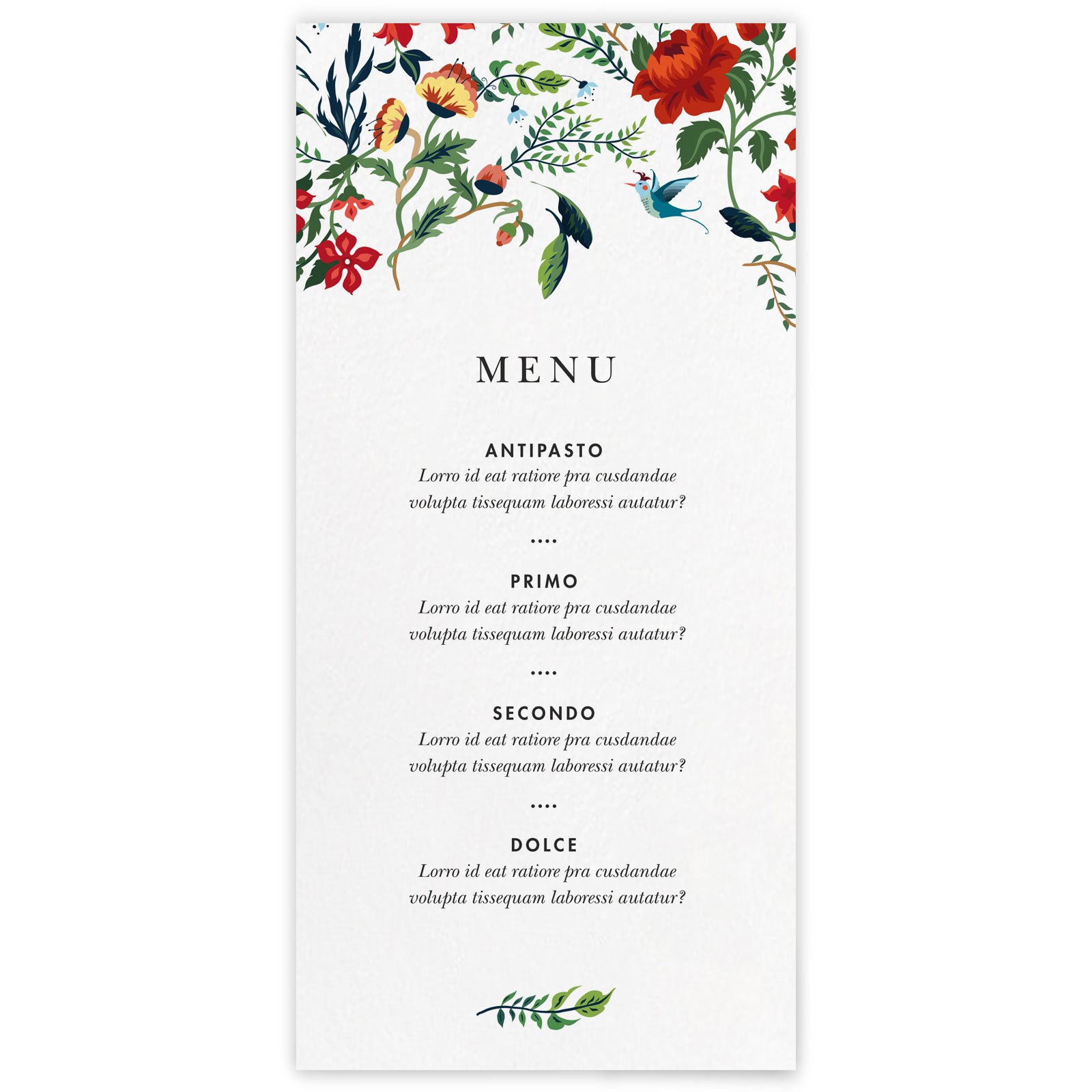 Menu Ricevimento Di Nozze Amy My Wedding Paper