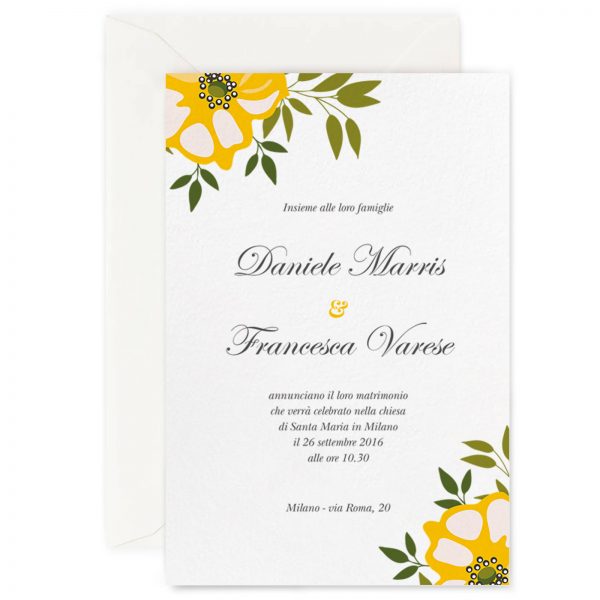 Partecipazione di matrimonio Aghata