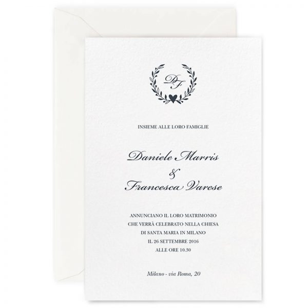 Partecipazione di matrimonio Celine