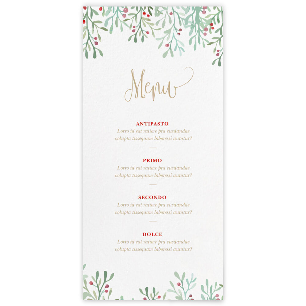 Menu ricevimento Ophelia