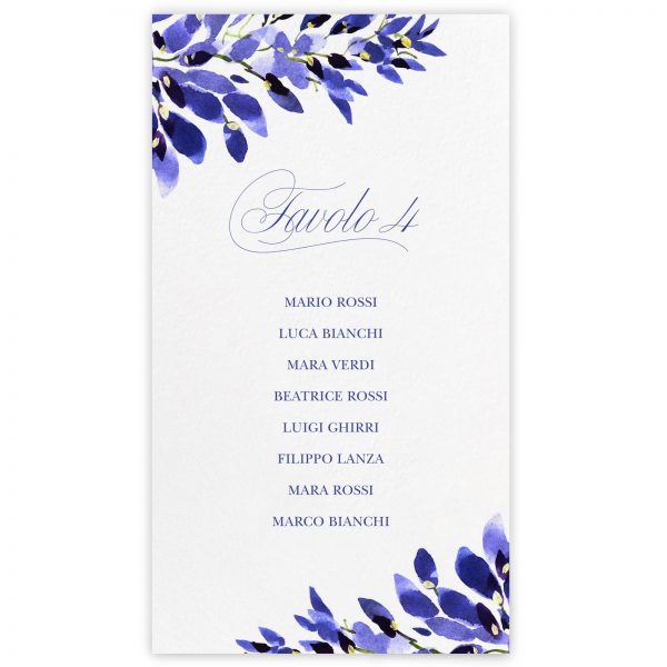 Set cartoncini tableau de mariage Becky