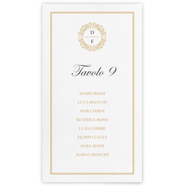 Set cartoncini tableau de mariage Sally