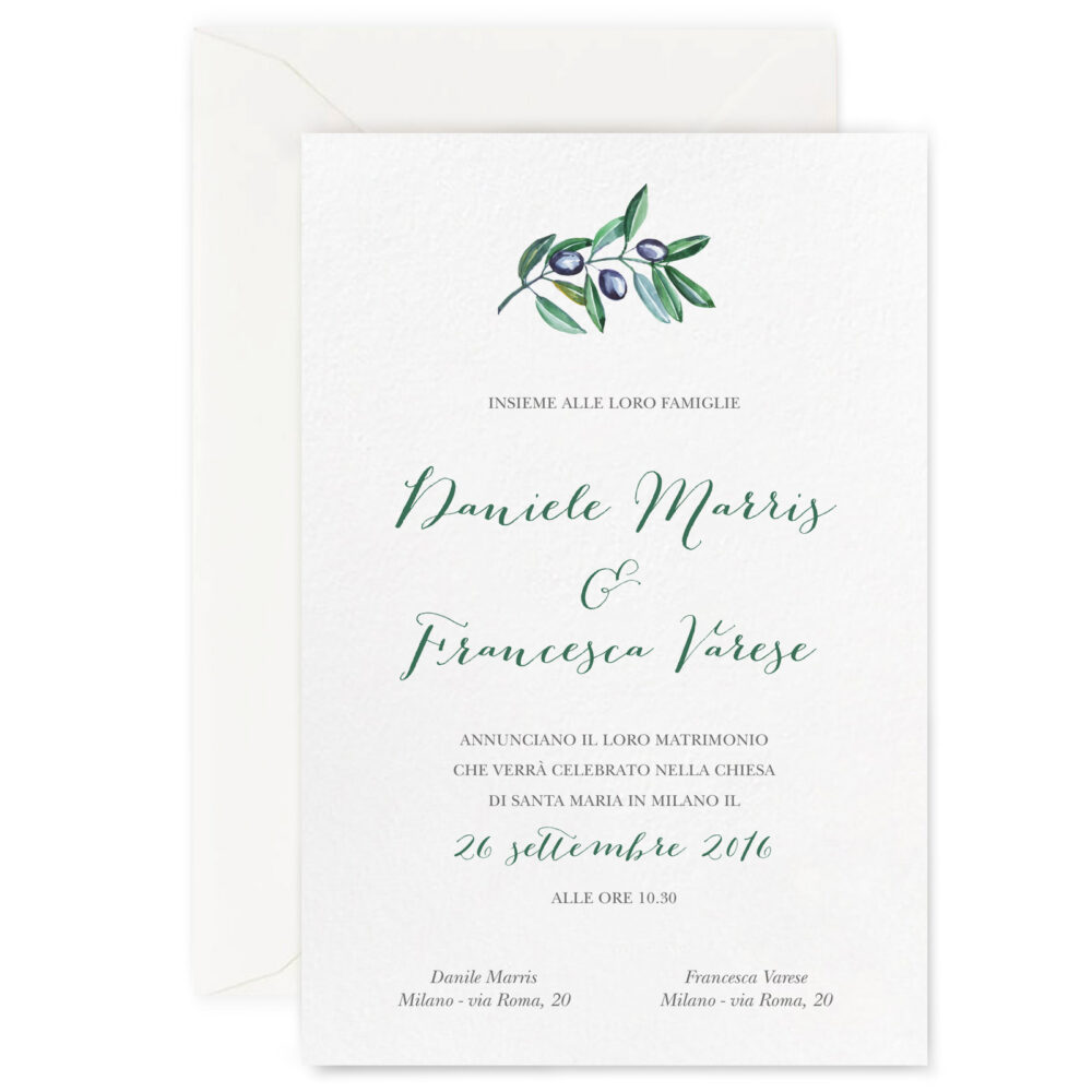 Partecipazione di matrimonio Olivia