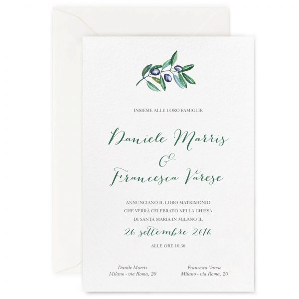Partecipazione di matrimonio Olivia