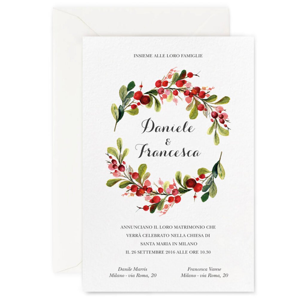 Partecipazione di matrimonio Evie