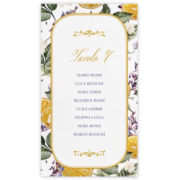 Set cartoncini tableau de mariage Evelyn