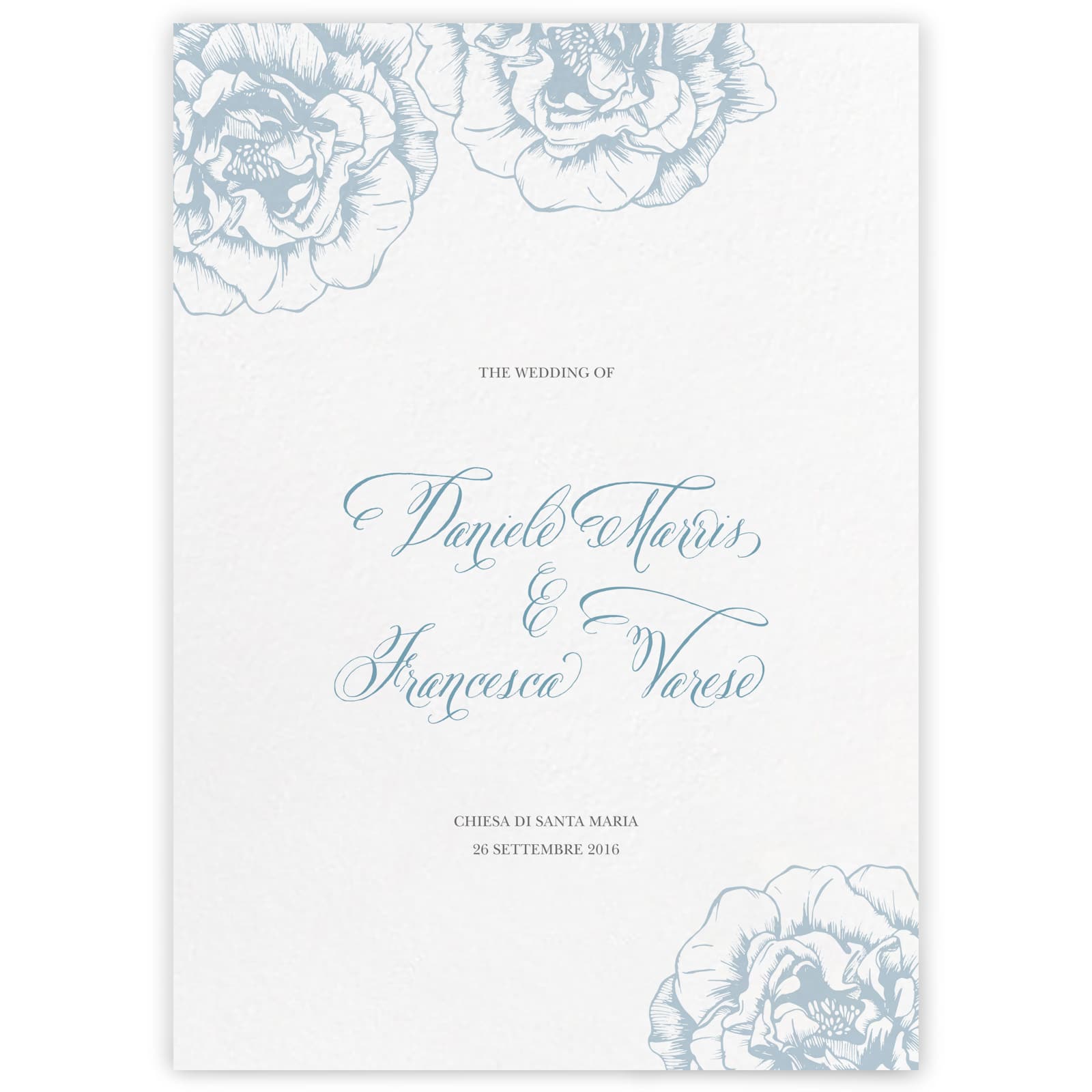 Libretto Messa Diane My Wedding Paper