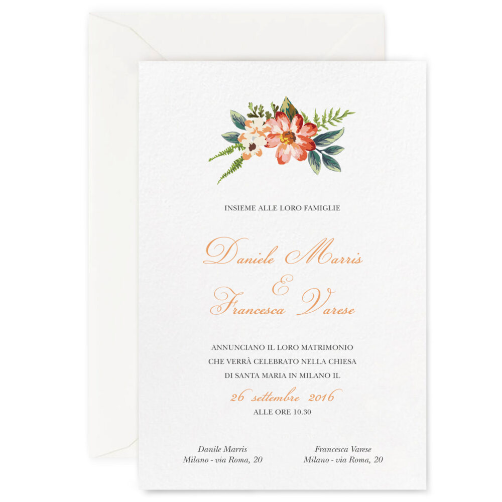 Partecipazione di matrimonio Claire