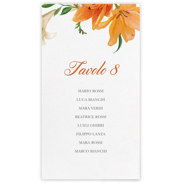 Set cartoncini tableau de mariage Sharon