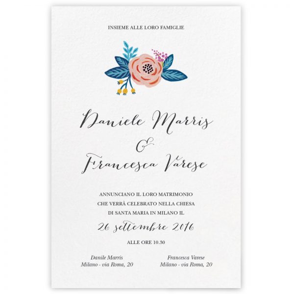 Partecipazione di matrimonio Sophie