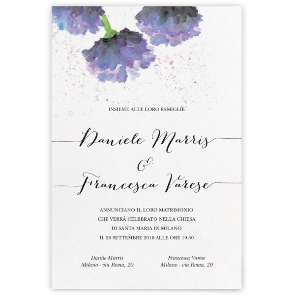 Partecipazione di matrimonio Holly