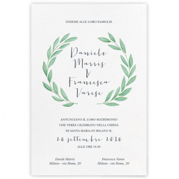 Partecipazione di matrimonio Sybil