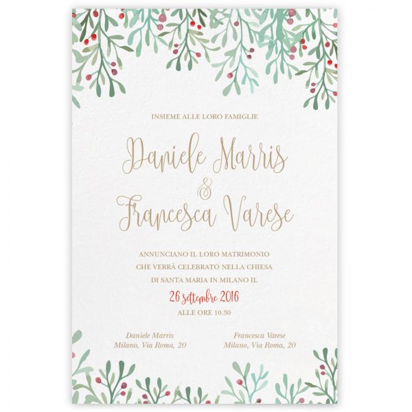 Partecipazione di matrimonio Ophelia