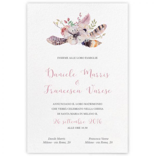 Partecipazione di matrimonio Hazel