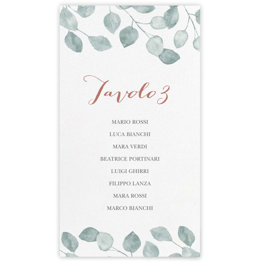 Set cartoncini tableau de mariage Lauren