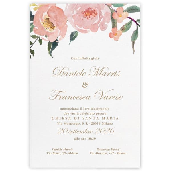 Partecipazione di matrimonio Abigail