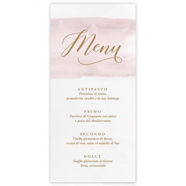 Menu ricevimento Arlene