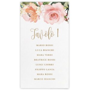 Cartoncino tableau de mariage Anastasia