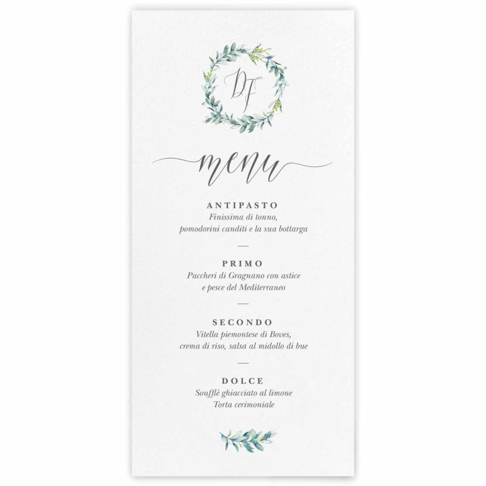 Menu ricevimento Audrey