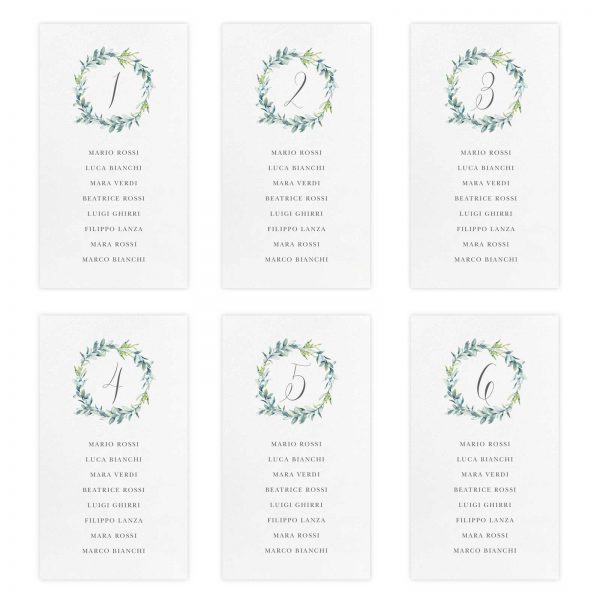 Set cartoncini tableau de mariage Audrey