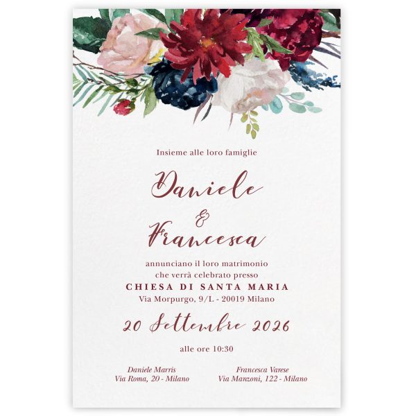 Partecipazione di matrimonio Brooke