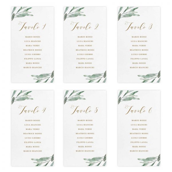 Set cartoncini tableau de mariage Ashley