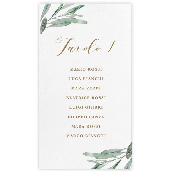 Cartoncino tableau de mariage Ashley 10x18