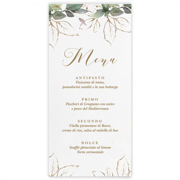 Menu ricevimento Adrienne
