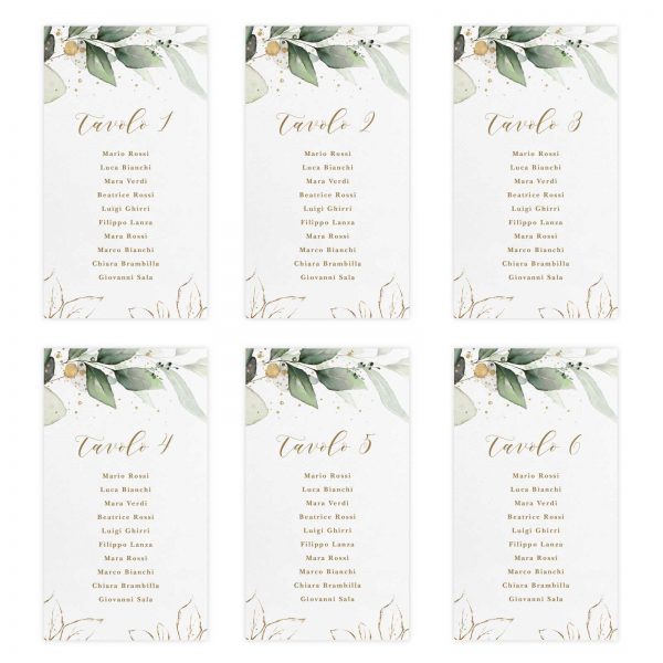 Set cartoncini tableau de mariage Adrienne