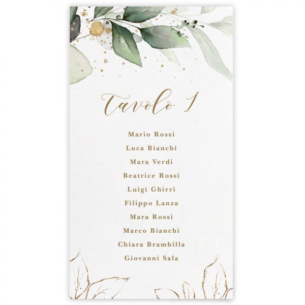 Cartoncino tableau de mariage Adrienne 10x18