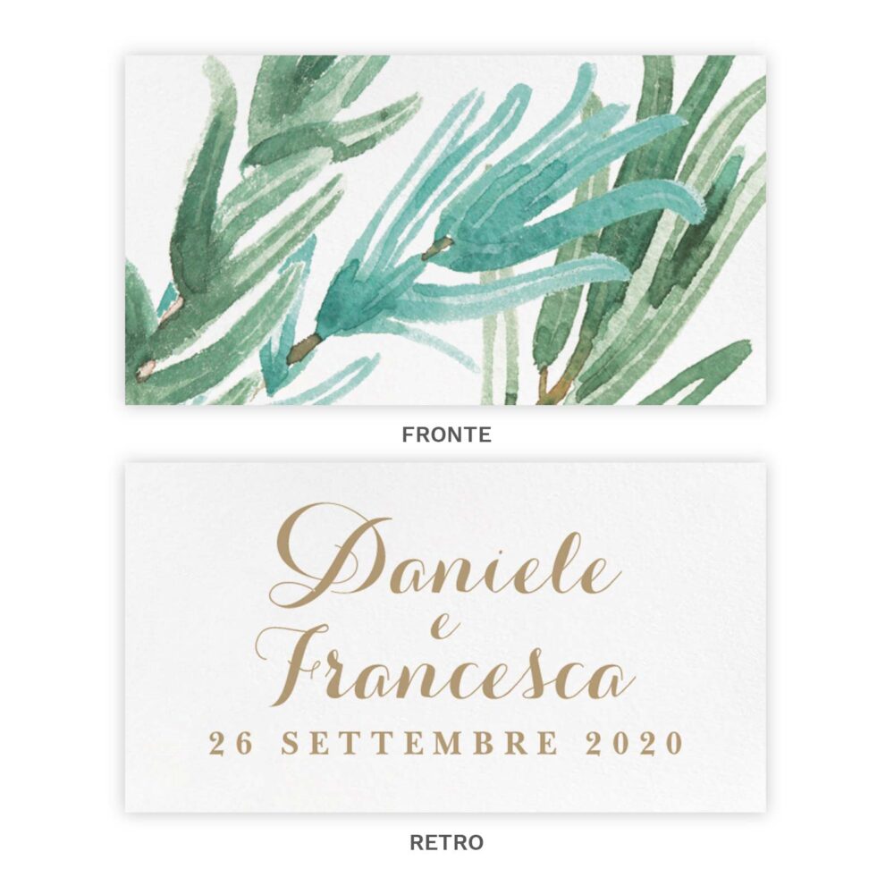 Biglietto bomboniera Dorothy - Fronte e Retro