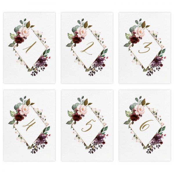 Set segnatavolo Catherine - Numeri da 1 a 6