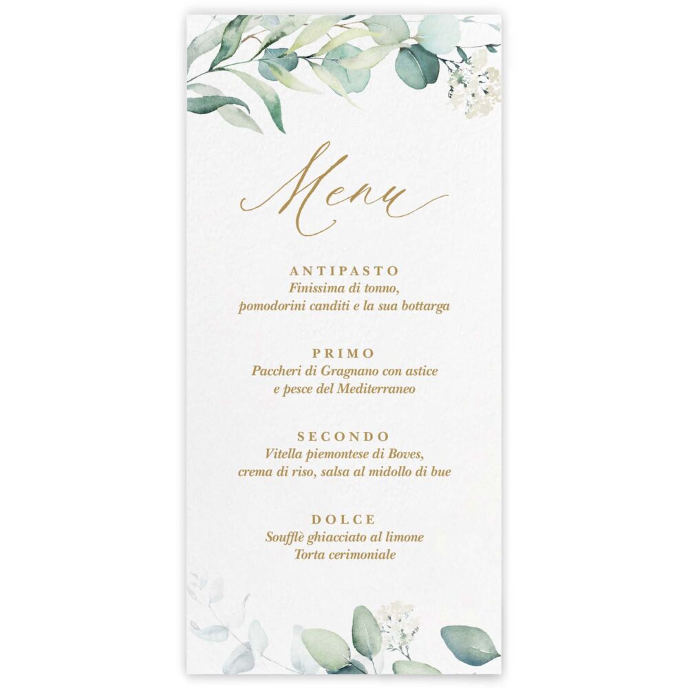 Menu ricevimento Chloe