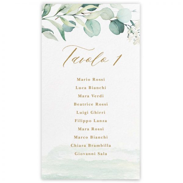 Cartoncino tableau de mariage Chloe 10x18