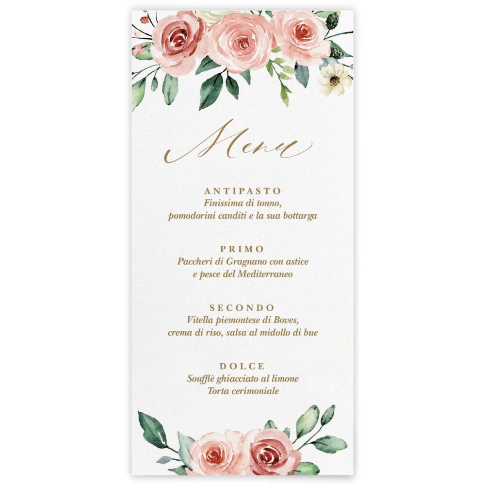 Menu ricevimento Emma